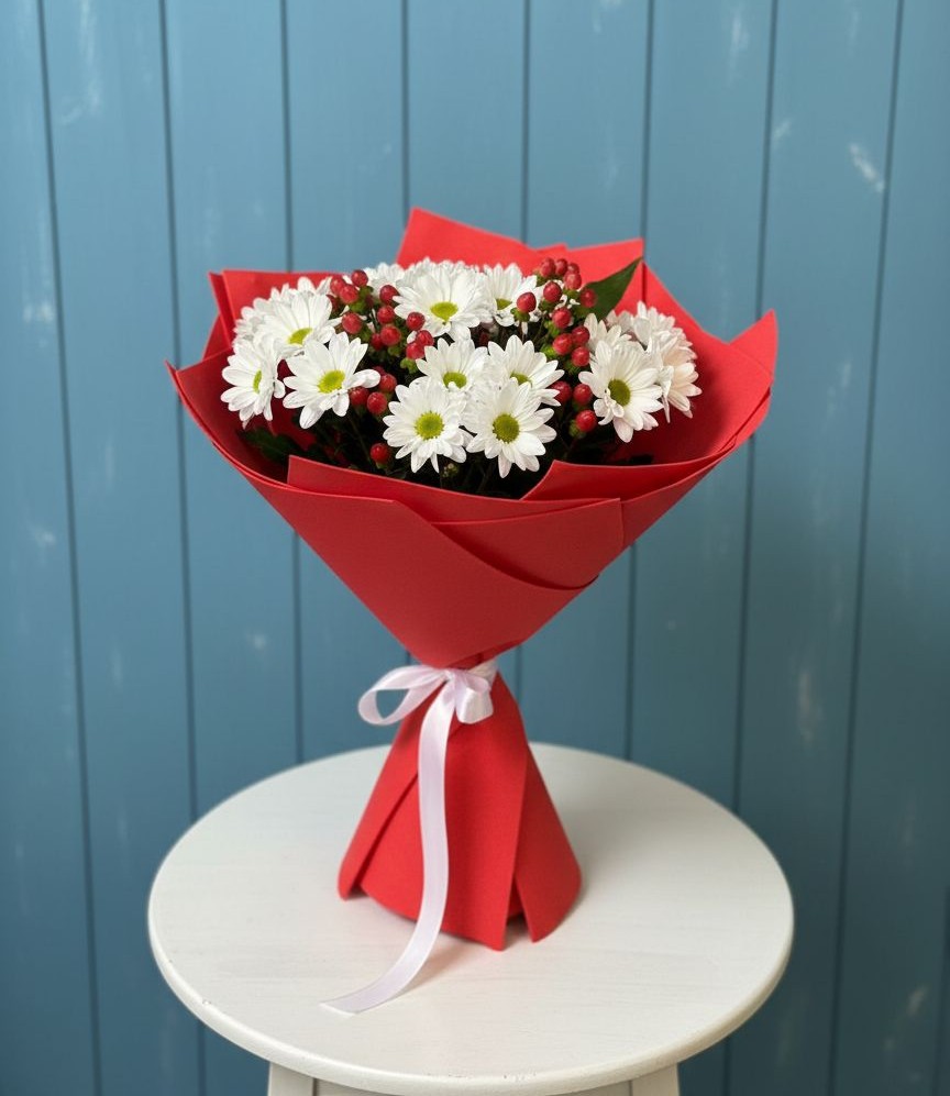 Букет цветов из: Хризантемы в Чемодурово