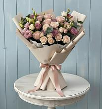 Букет цветов из:  Розы и Лизиантусы в Чемодурово