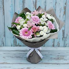 Букет цветов из:  Герберы, Альстромерии и Хризантемы #REPLACE_PRED# Чемодурово