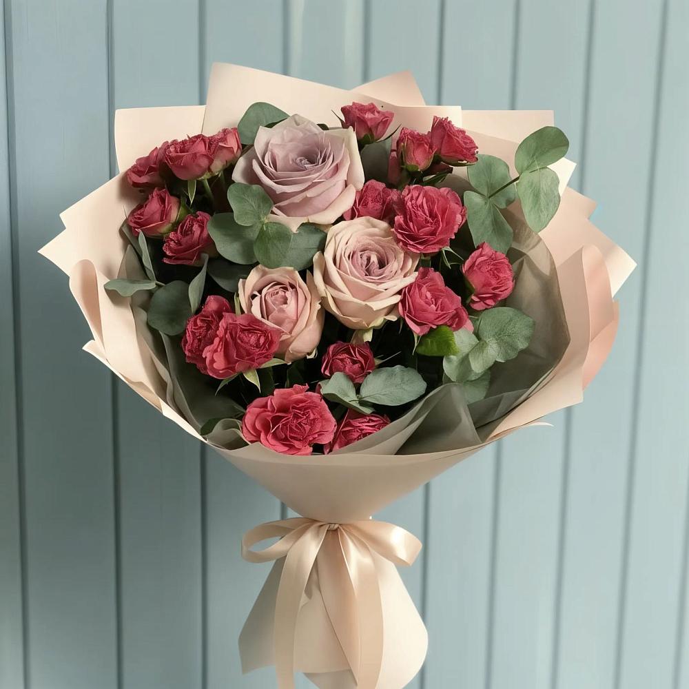 Букет цветов из: Гвоздики и Розы в Чемодурово