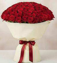 Букет 101 Красная роза Милано в Чемодурово