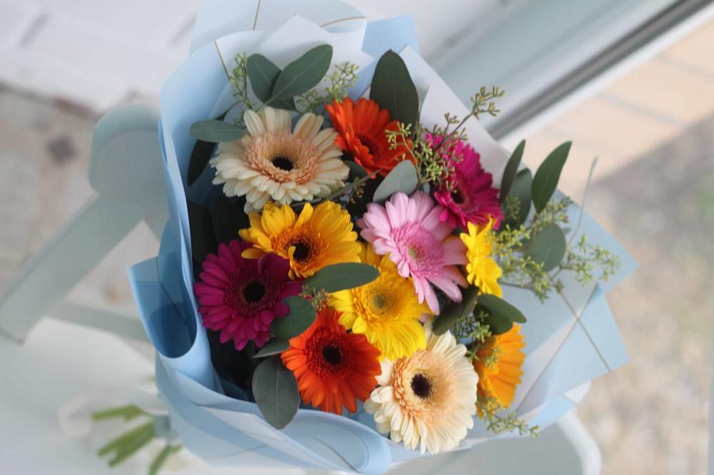 Букет цветов из: Герберы в Чемодурово