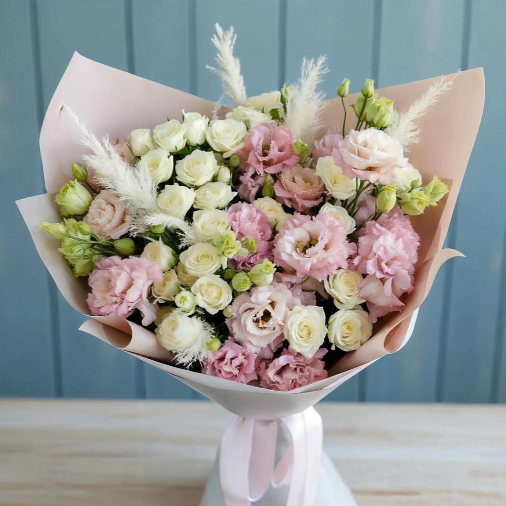 Букет цветов из: Альстромерии и Розы в Чемодурово