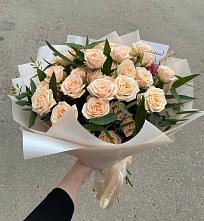 Букет Кремовые розы Латте в Чемодурово
