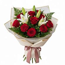 Букет цветов из:  Лилии и Розы в Чемодурово