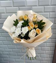 Букет цветов из:  Розы и Хризантемы в Чемодурово