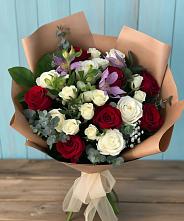 Букет цветов из:  Розы и Альстромерии в Чемодурово