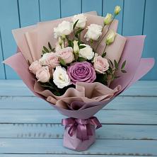 Букет цветов из:  Розы и Лизиантусы в Чемодурово