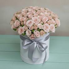 Цветочная композиция из Розы в шляпной коробке в Чемодурово