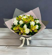 Букет цветов из:  Орхидеи и Розы в Чемодурово