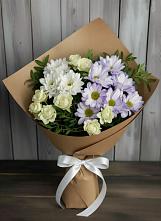 Букет цветов из:  Хризантемы и Розы в Чемодурово