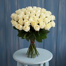 Букет 51 Белая роза Эдлесс Лав в Чемодурово