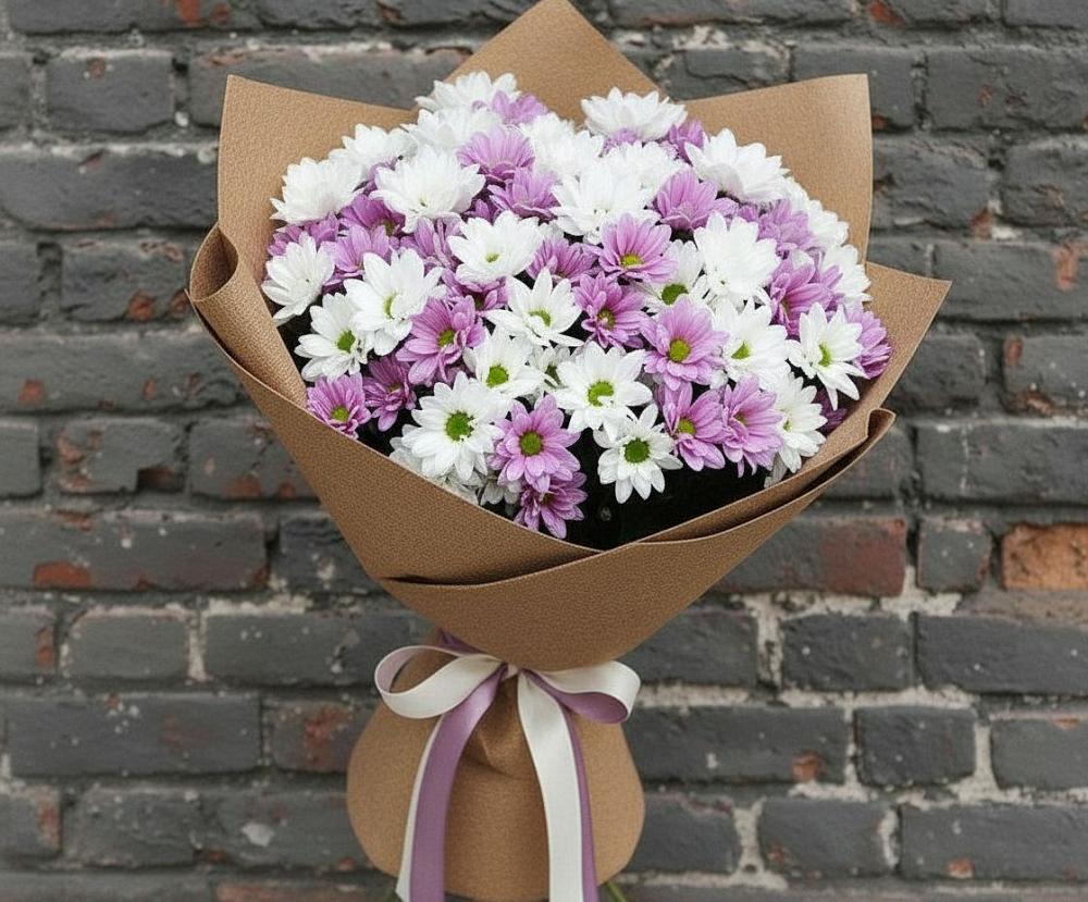 Букет цветов из: Хризантемы в Чемодурово