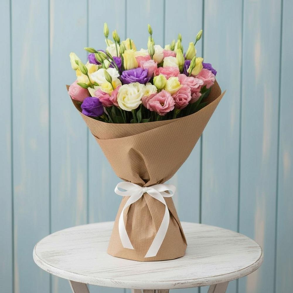 Букет цветов из: Лизиантусы в Чемодурово