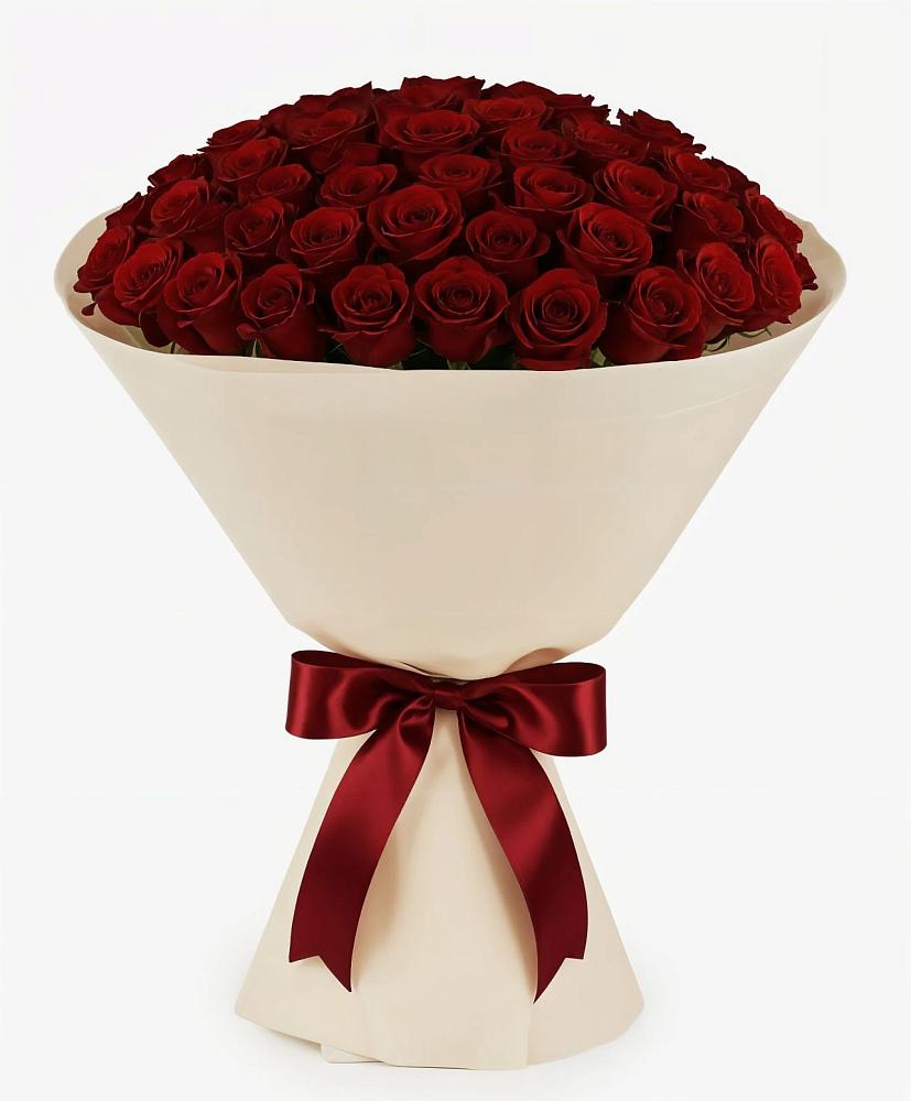 Букет 101 Бордовая роза Блэк Бакарра в Чемодурово