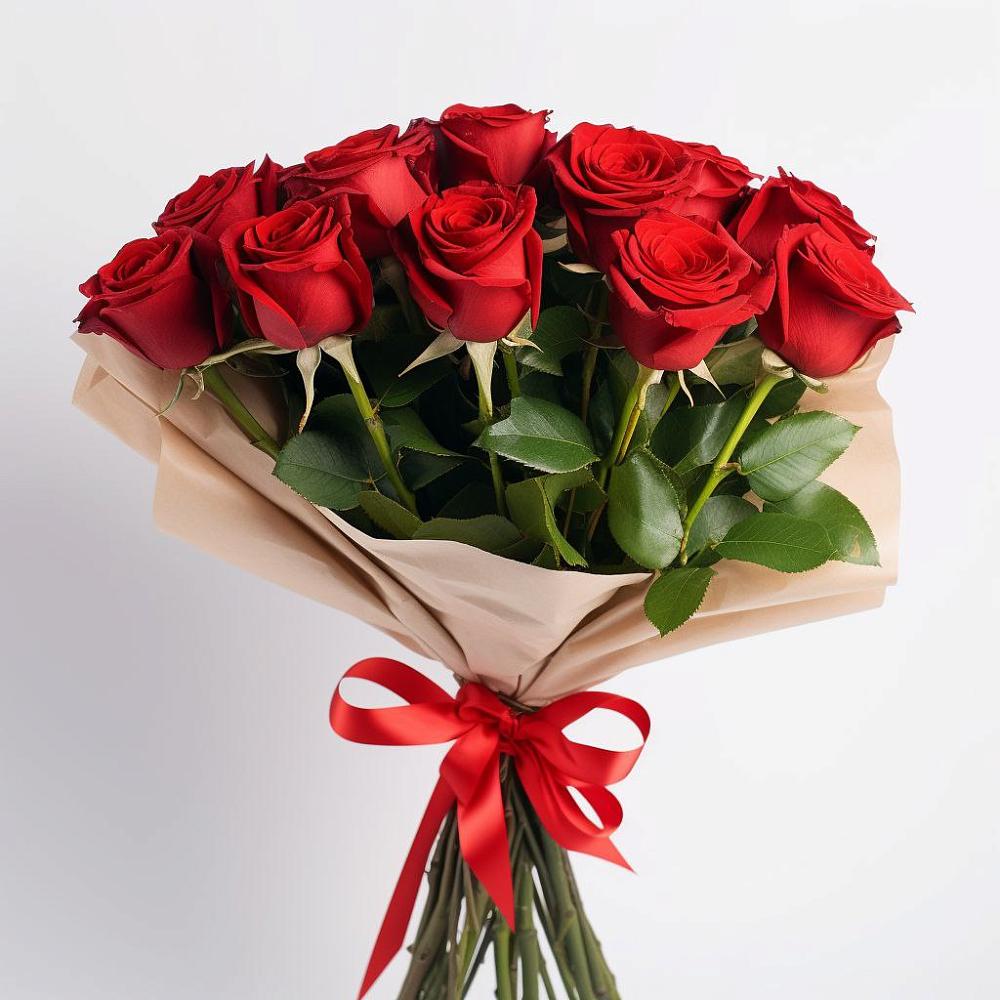 Букет 11 Красных роз Эдлесс Лав в Чемодурово