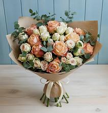 Букет цветов из:  Альстромерии и Розы в Чемодурово